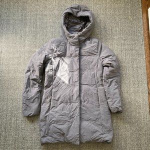 Uniqlo Ultra Light Down Hooded Jacket Grey Size Small